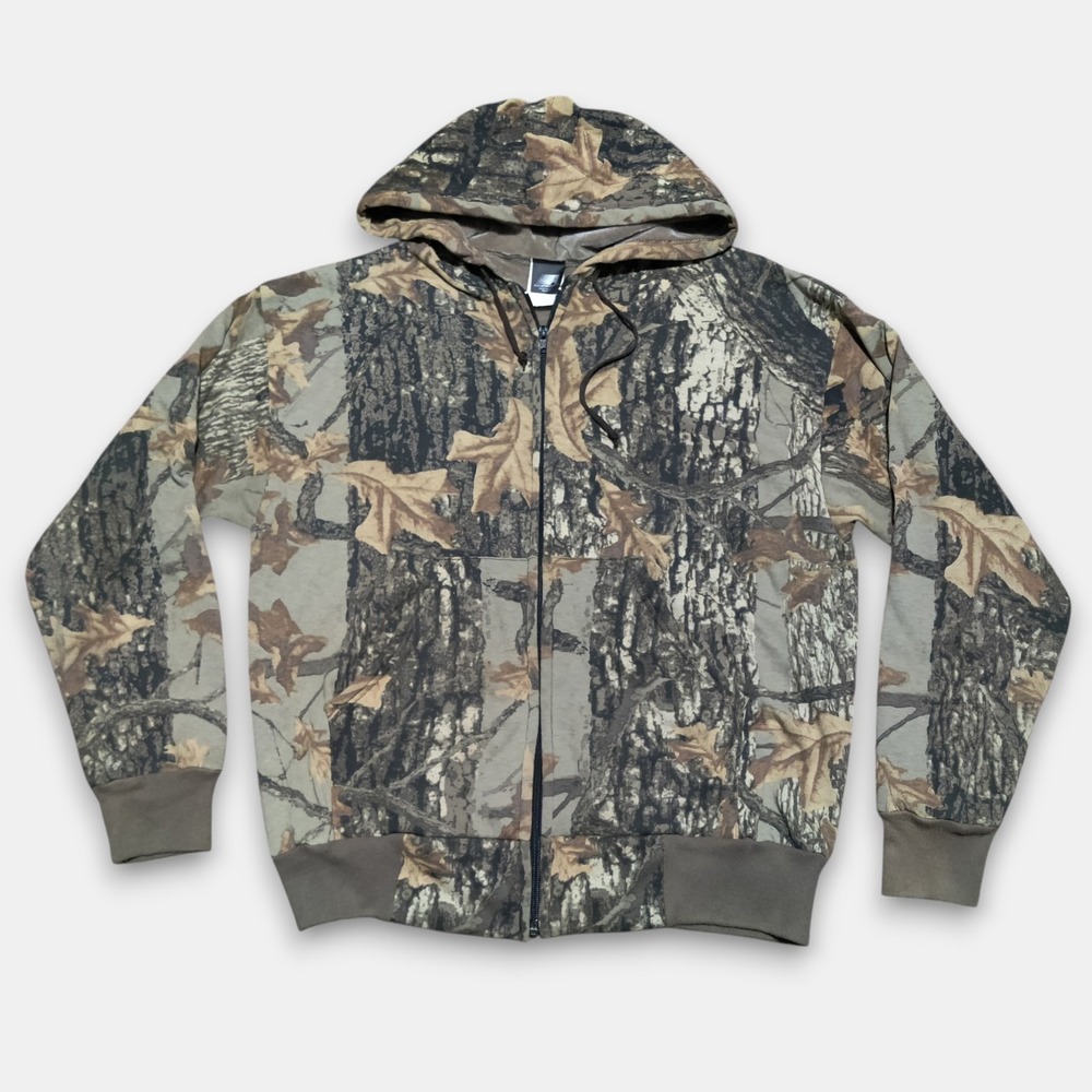 Vintage Sniper Camo Hoodie Men XL Ace Sportswear Zip Jacket Hunting *Read Desc.
